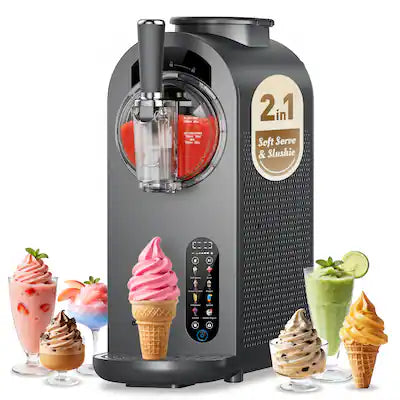 Alcarin - Soft Serve Ice Cream & Slushie Machine, No Pre-Freezing, 8 Presets, Sorbet, Milkshake & Protein Ice Cream