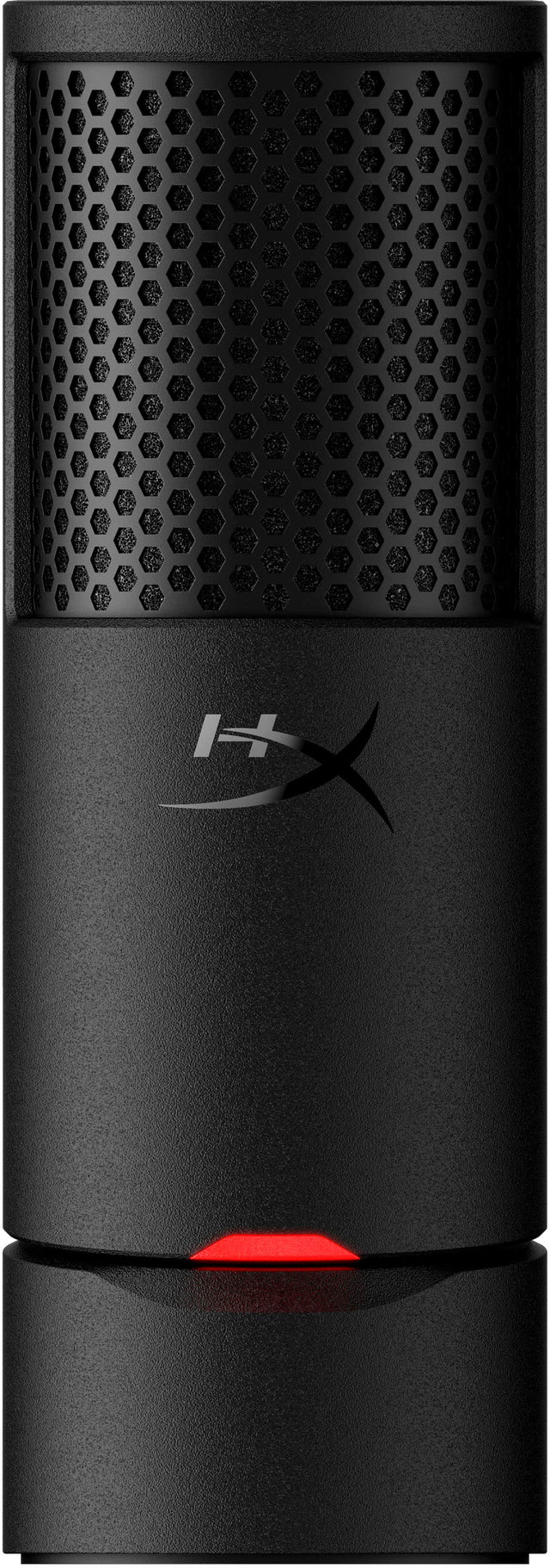 Front. HyperX - SoloCast 2 Wired Cardioid USB-C Condenser Gaming Microphone - Black.