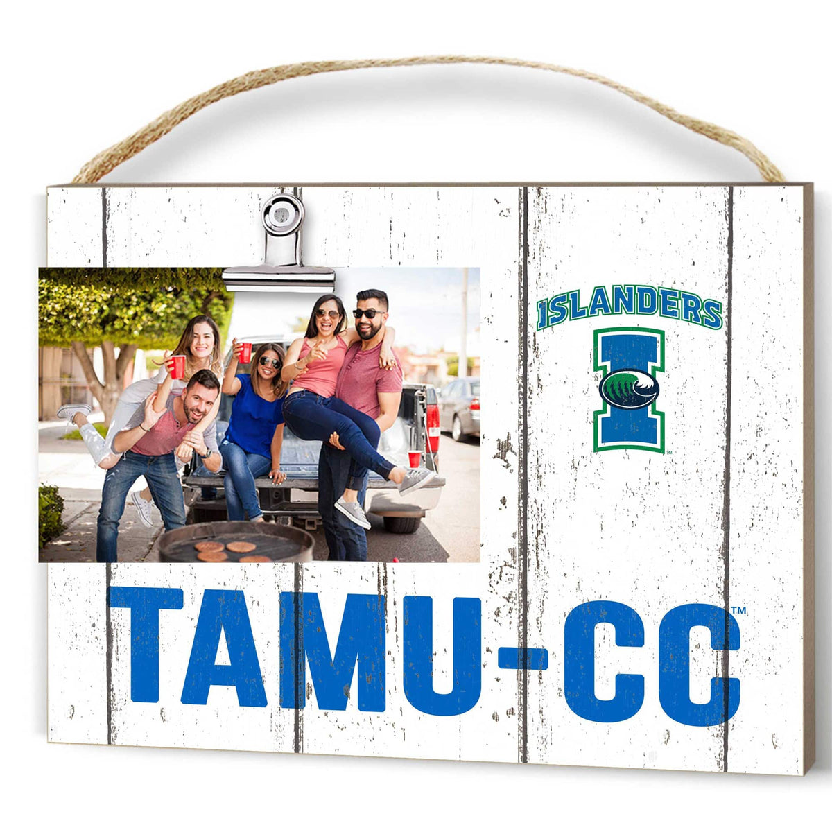 Jardine - Texas A&M Corpus Christi Islanders 8" x 10" Weathered Clip It Frame - White