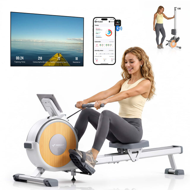 oe - HLOiGI i Today - + - - : - d - -  + | - - Colenaar I I a - | Amtuly - . - + . - d - 06:24 Training Time 218 72 Consumption(kcal) Paddle Frequency (spm) 10 Resistance + : - - + - - d - . I - | | + - - MERACH