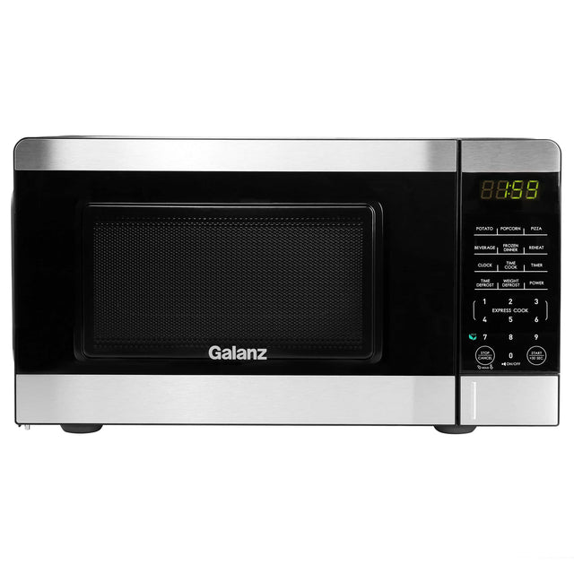 POTATO POPCORN PIZZA BEVERAGE FROZEN DRY REHEAT CLOCK TIME TIMER WEIGHT POWER 1 2 3 4 5 6 EXPRESS COOK 7 8 9 STOP START 0 ON/OFF Galanz