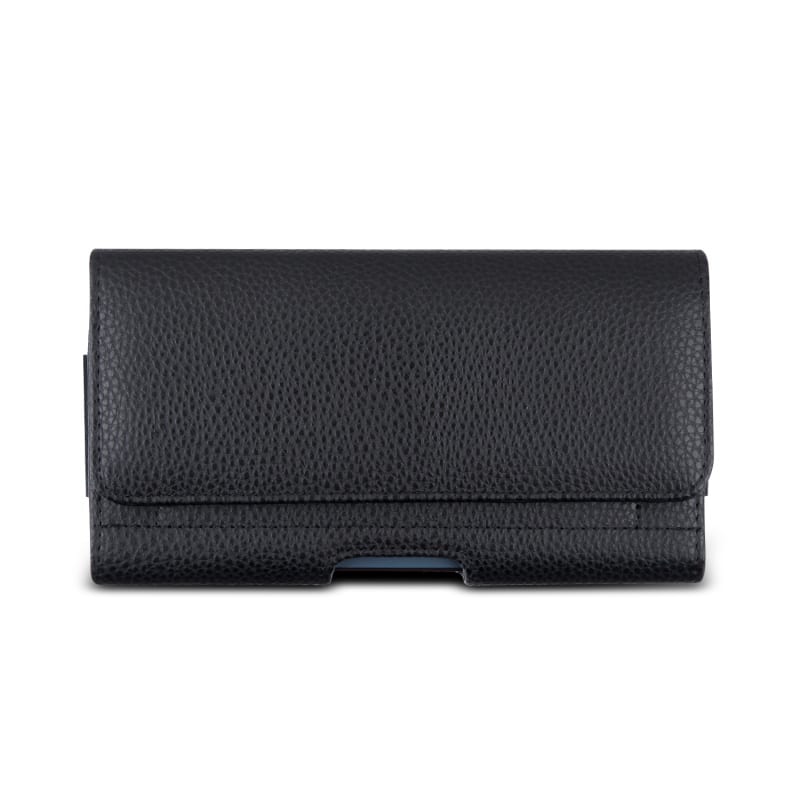 LUXMO - XL Size Leather Phone Holster-Card Series - Black
