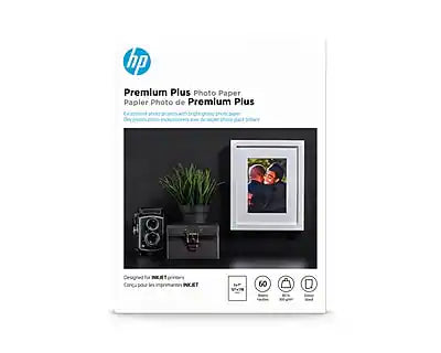 HP - Premium Plus Glossy Photo Paper, 5" x 7", 60 Sheet/Pack