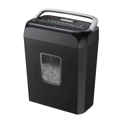 Bonsaii - Paper Shredder, 3.4 Gal Wastebasket, 6-Sheet Crosscut Paper and Credit Card Shredder with Handle, Home and Office