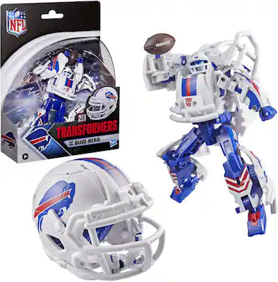 Hasbro - Transformers x NFL - Buffalo Bills - Blizz-herd Helmet Action Figure - COLLECTIBLES