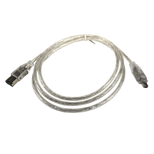 Front. HQRP - IEEE 1394 4pin to 6pin Cable Cord for Canon ZR, ZR10, ZR100, ZR20, ZR200, ZR25MC, Elura, 10, 100, 2, 20MC Camcorder.