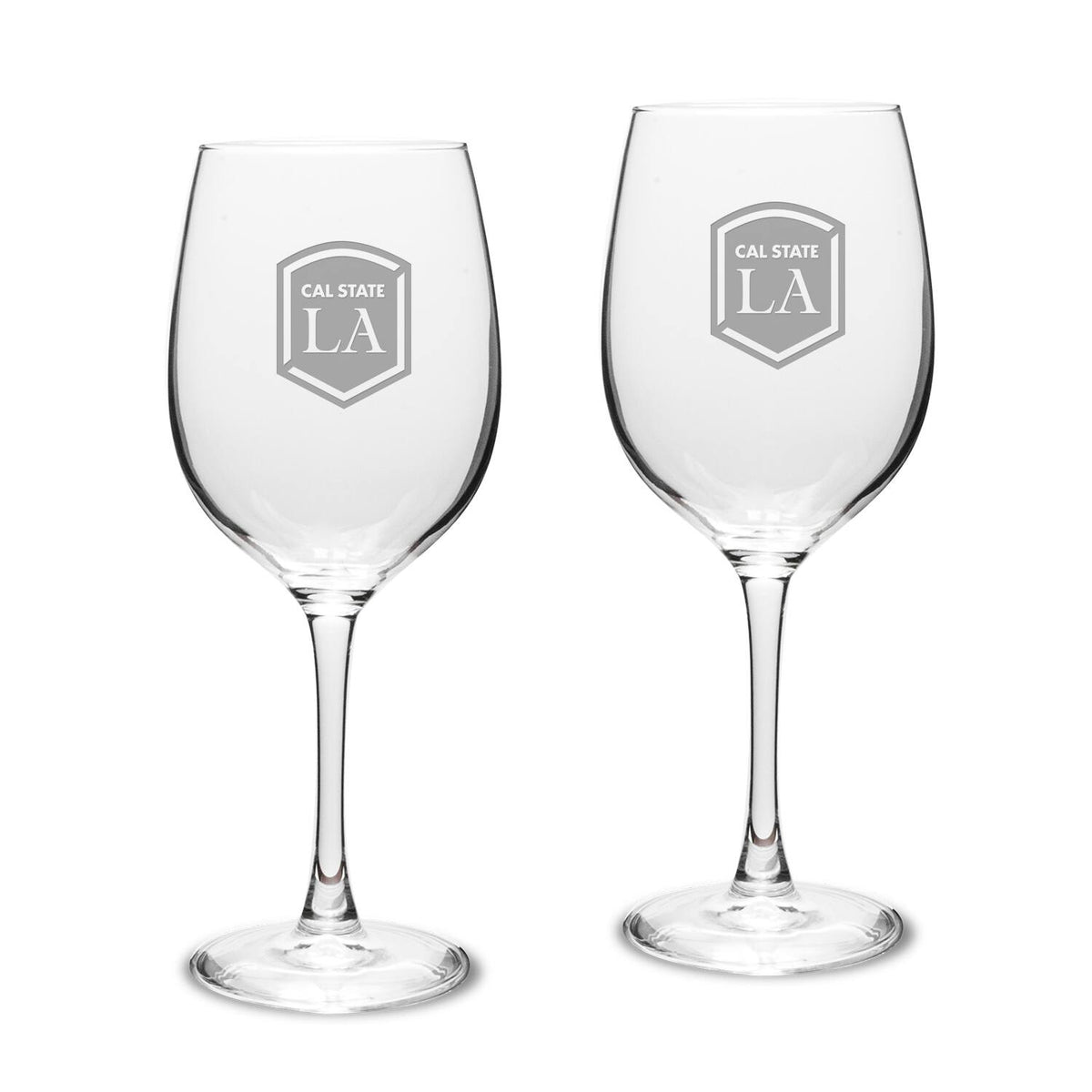 Jardine - Cal State L.A. Golden Eagles 16oz. 2-Piece Traditional White Wine Glass Set - Multicolor