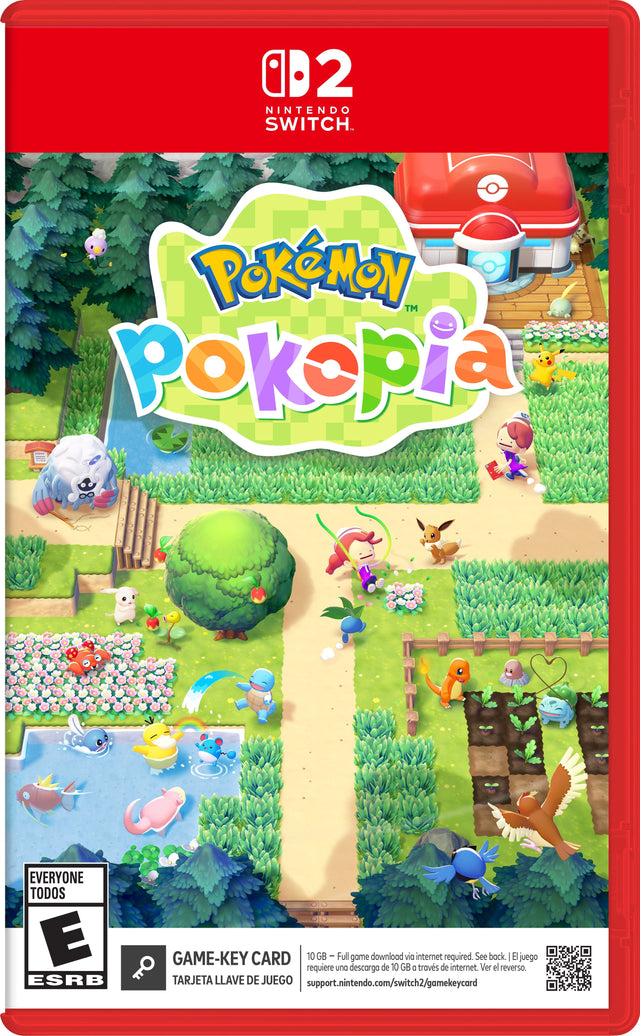 2 NINTENDO SWITCH Pokémon™ Poképia | EVERYONE TODOS ESRB GAME-KEY CARD 10 10GB - Full game download via internet required. See back. | El juego requiere una descarga de 10 GB a través de internet. Ver el reverso. TARJETA LLAVE DE JUEGO support.nintendo.com/switch2/gamekeycard