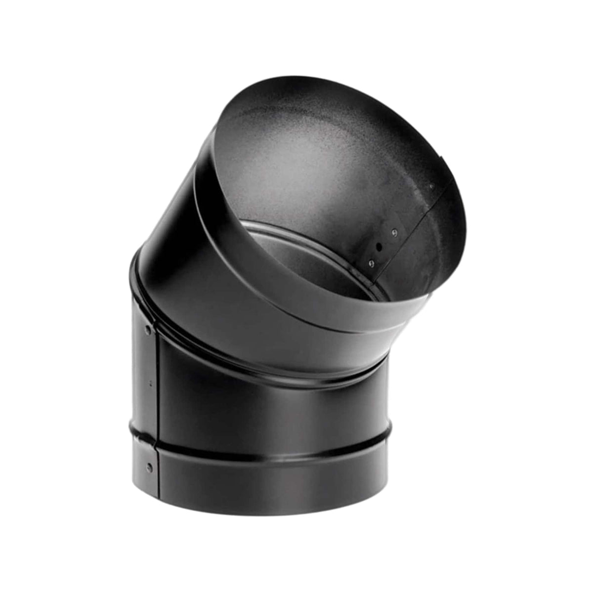 DuraVent - DuraBlack 6" Stainless Steel Single Wall 45 Degree Elbow Stove Pipe - Black