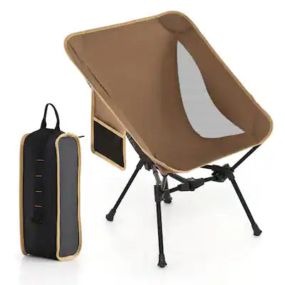 Gymax - Ultra-Lightweight Camping Chair Portable Lawn Chair w/Triangular Aluminum Frame