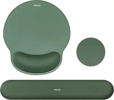 mosiso - Mouse Pad with Wrist Rest Support, 3-in-1 Gel Memory Foam Ergonomic Mouse Pad Set Non-Slip Base for Home/Office/Game