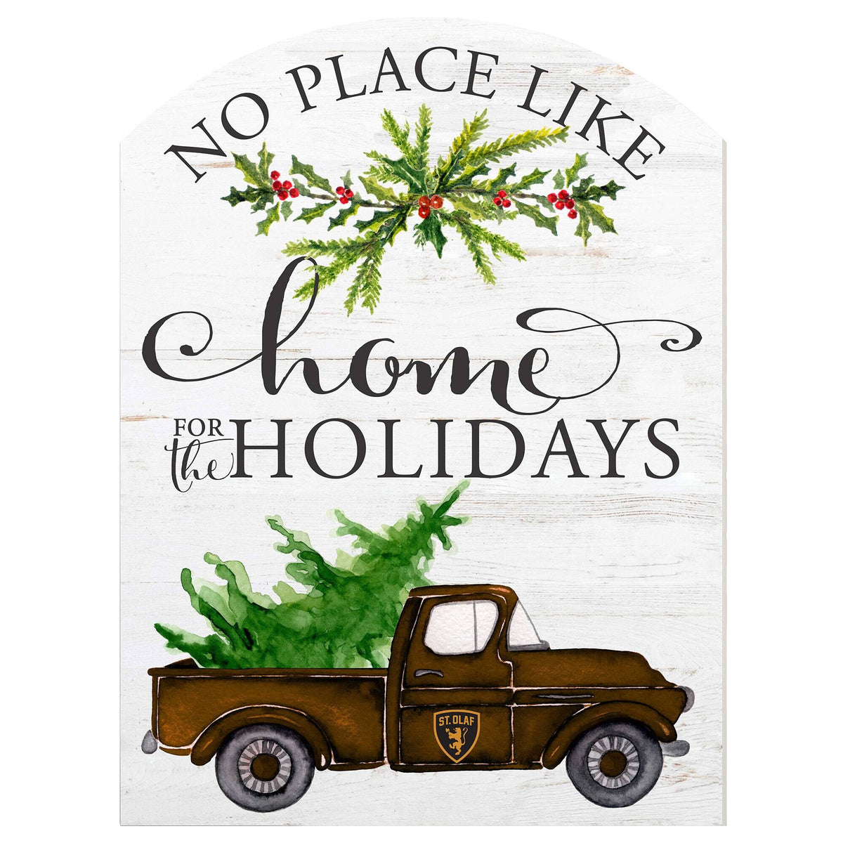 Jardine - St. Olaf Oles 16'' x 22'' Holiday Marquee Sign - White