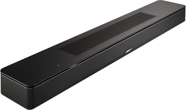 Front. Bose - Smart Soundbar with Dolby Atmos, TrueSpace Immersive Audio, and A.I. Dialogue Mode - Black.