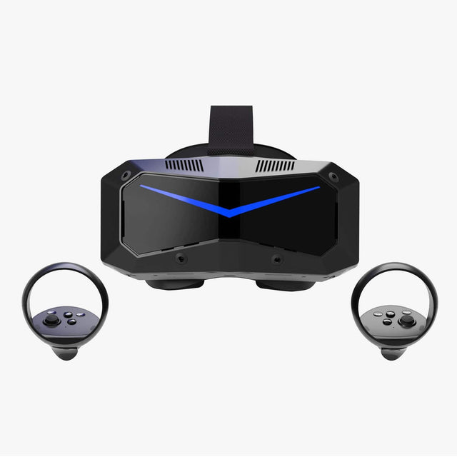 Front. Pimax - Crystal Super PCVR Headset - 50PPD, 3840x3840 per Eye - 127° FOV, Lightweight, for Flight/Racing Sims & VR Gaming - Black.