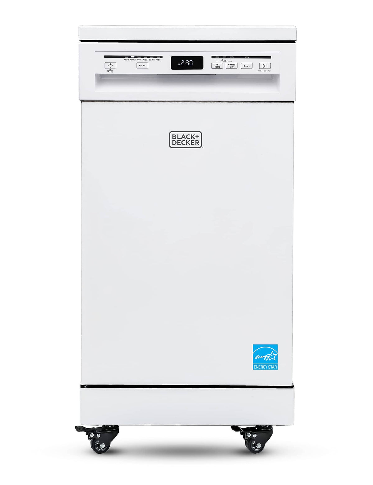 Black+Decker - 18” Portable Dishwasher - White