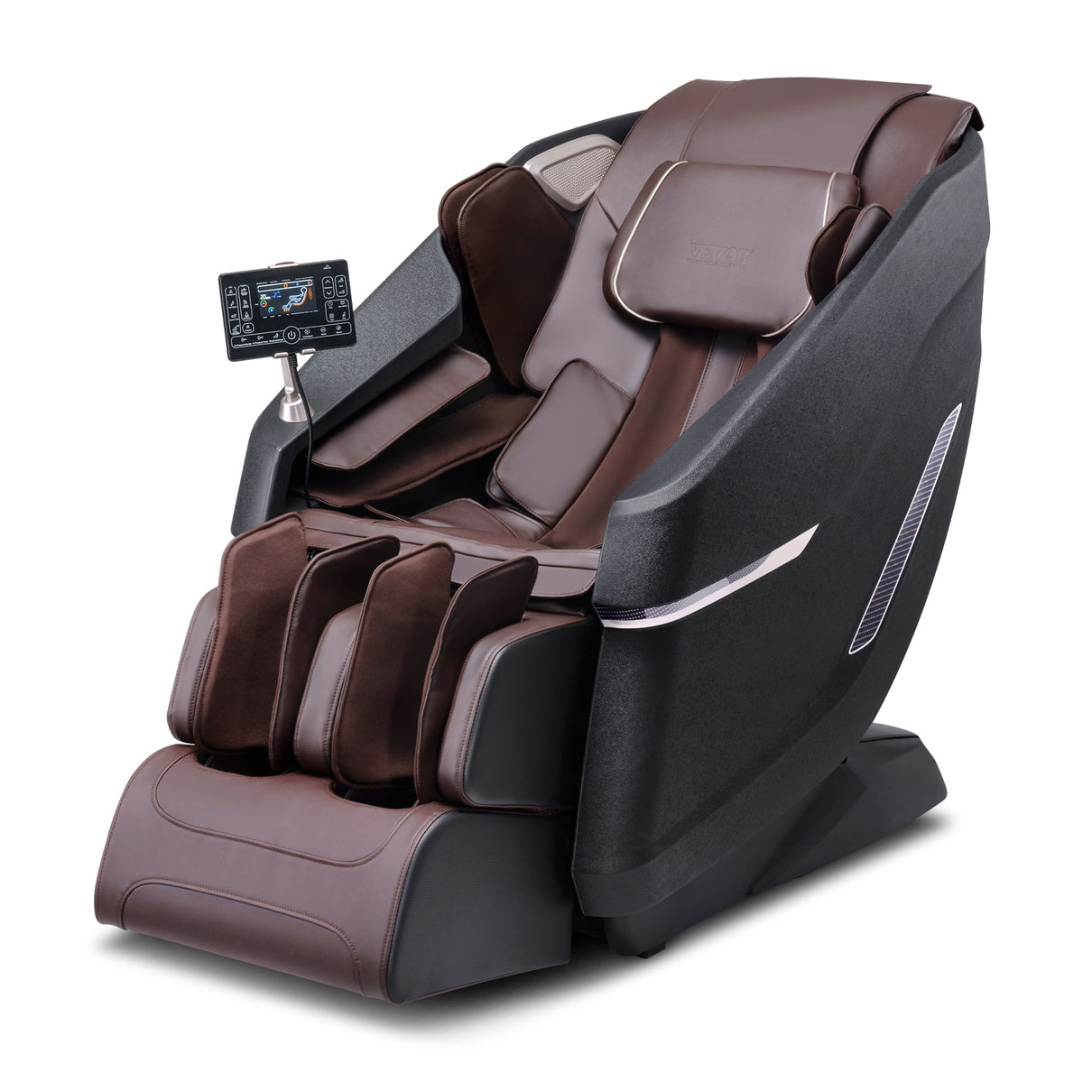 VEVOR - Massage Chair with Flexible SL-Track, Full Body Zero Gravity Recliner, 10-18 Auto Modes, 3D Shiatsu, Bluetooth Speaker - Black,White