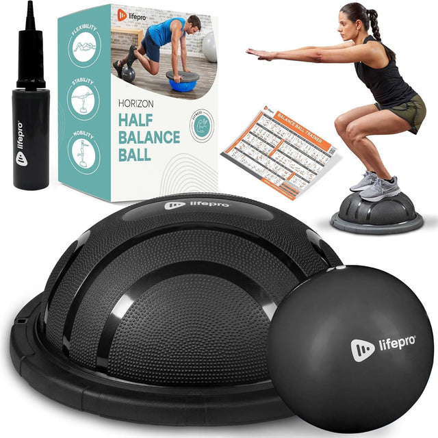 FLEXIBILITY  
STABILITY  
MOBILITY  

HORIZON HALF BALANCE BALL  

lifepro  

BALANCE BALL TRAINER  

lifepro