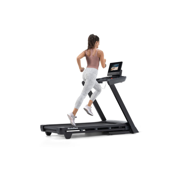 Front. NordicTrack - NordicTrack T Series 10 Treadmill with 10" Tilting Touchscreen and Compact Design - Black.