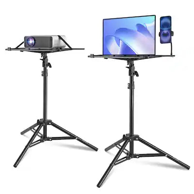 VEVOR - Projector Stand, Laptop Stand Tripod Adjustable Height from 26.97 to 63 in, Portable Projector Tripod Stand