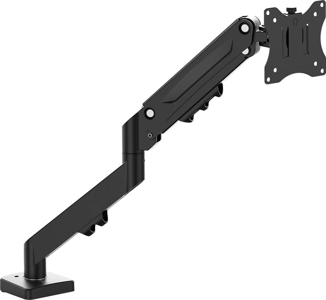 Front. j5create - Ergonomic Monitor Desk Mount for Most 17”-32”  Monitors - Black.