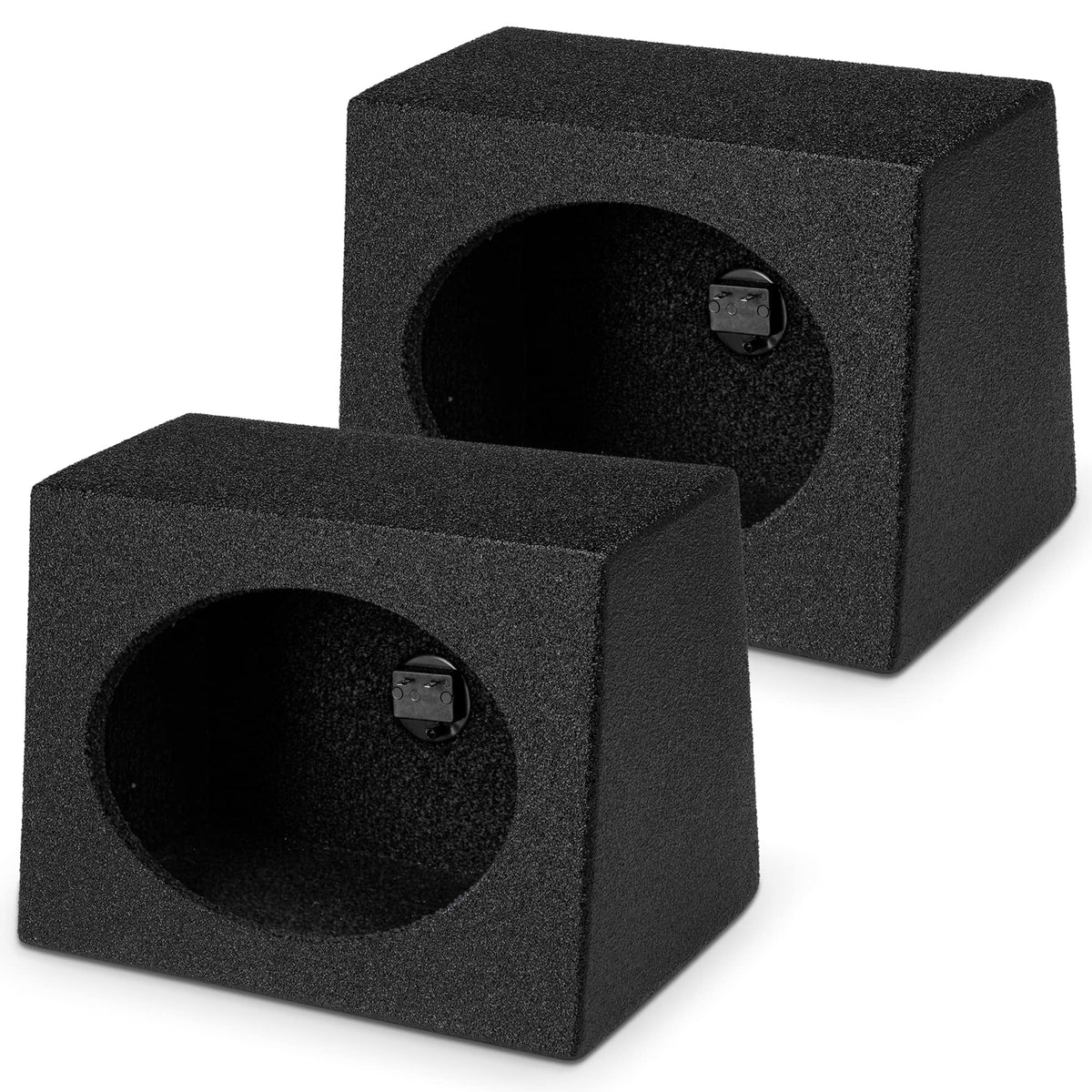 QPower - Q Power Q-Bomb QTW6X9 6x9" Car Wedge Speaker Boxes with Bedliner Spray, Pair - Black