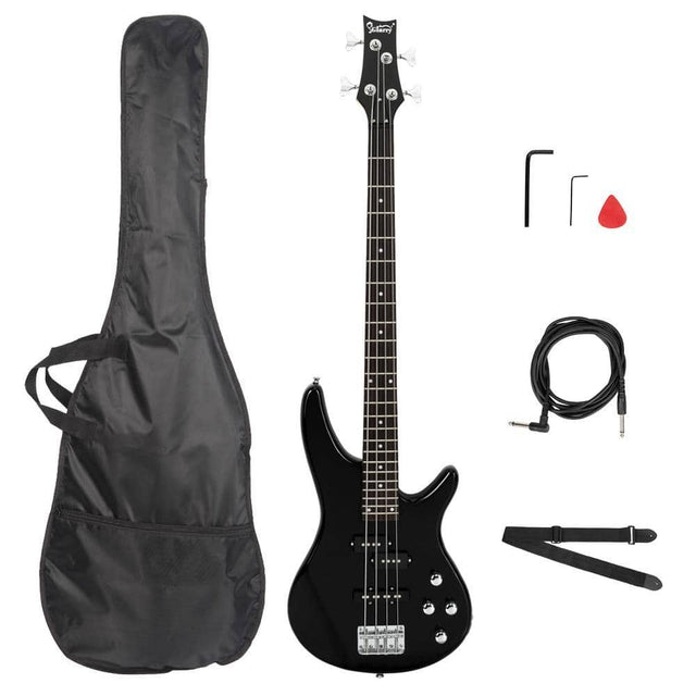 Front. Winado - Bass Guitar 6 String Electric Bass Guitars, Beginner Bass Guitar with Professional H-H pickup, 3 Way Pickup Selector.