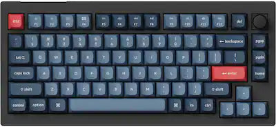 Keychron - V1 Max 75% Custom Wireless RGB Mechanical Keyboard with Programmable QMK/VIA Hot-Swappable Red Switch