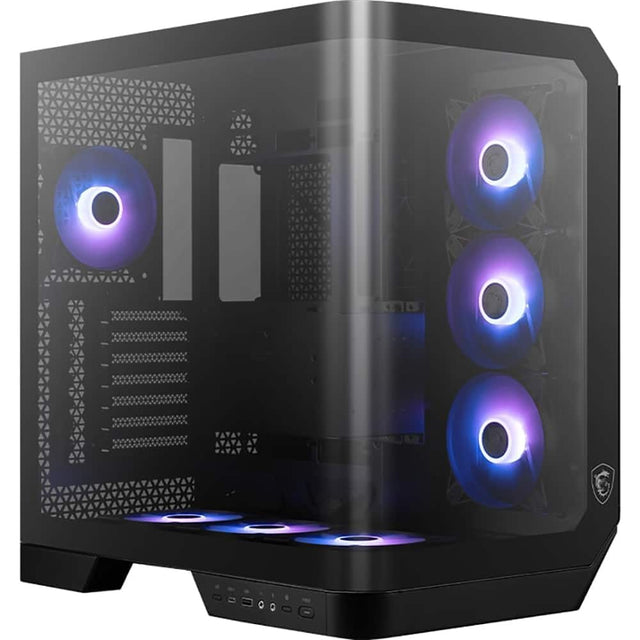 Front. MSI - MAG PANO 120R PZ Power Gaming PC Case PANO120RPZ - Black.