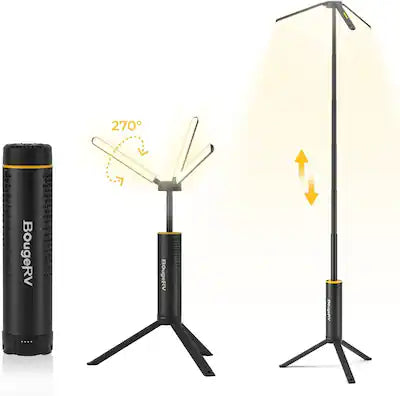 BougeRV - Telescopic Rotatable Portable Camping Light 15600mAh Rechargeable Lantern IPX5 Water Resistantfor Tent Outdoor