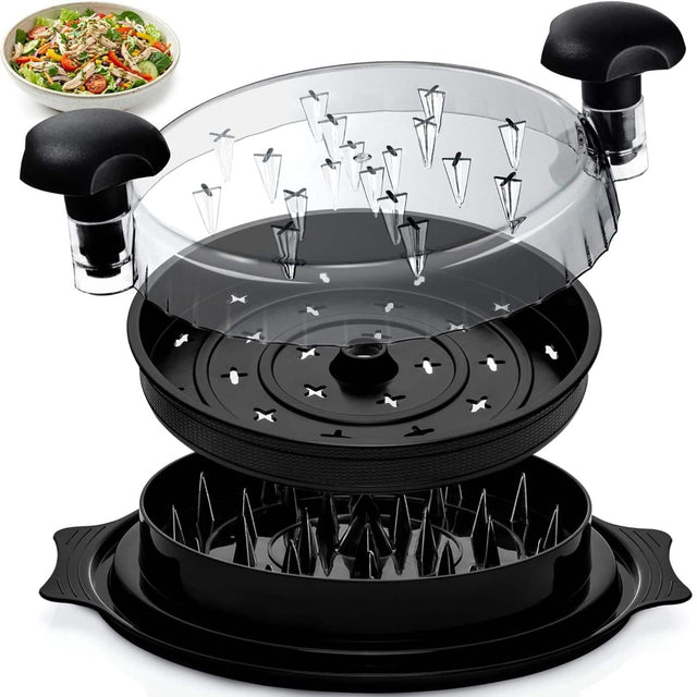 Front. Zulay Kitchen - Zulay Kitchen Chicken Shredder – Large Capacity, Durable & Easy-to-Use Meat Shredding Tool - Black.