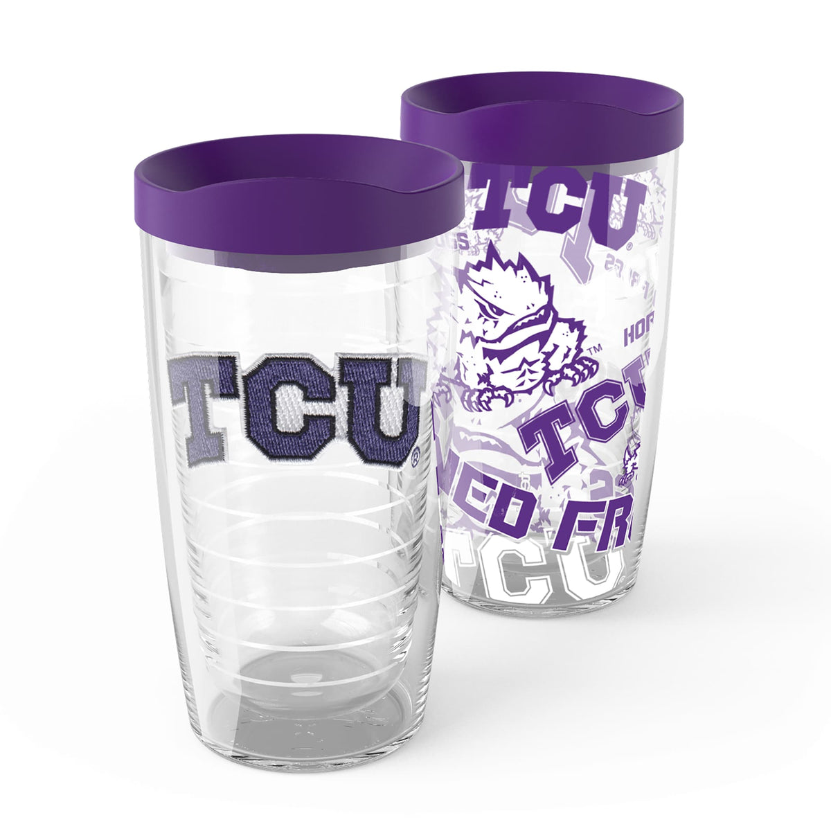 Tervis - TCU Horned Frogs 2-Pack 16oz. Competitor & Emblem Tumbler Set - Multicolor