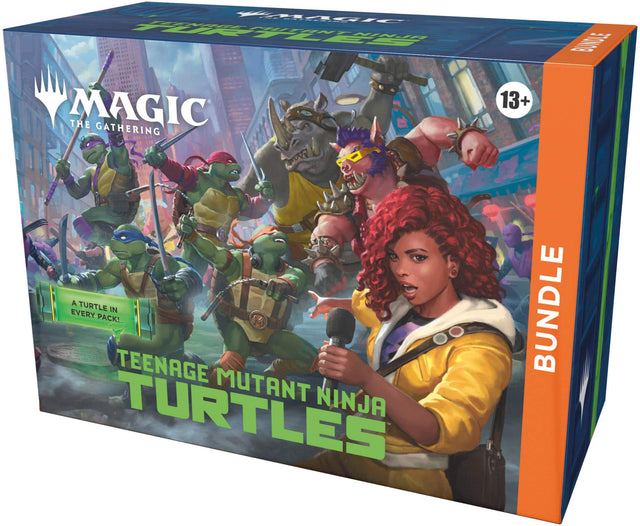 MAGIC THE GATHERING  
13+  
A TURTLE IN EVERY PACK!  
TEENAGE MUTANT NINJA TURTLES  
BUNDLE