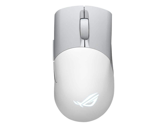 Front. ASUS - Asus ROG Keris Wireless Mouse, Tri-mode, 36000 DPI, 5 Buttons, SpeedNova, White - White.