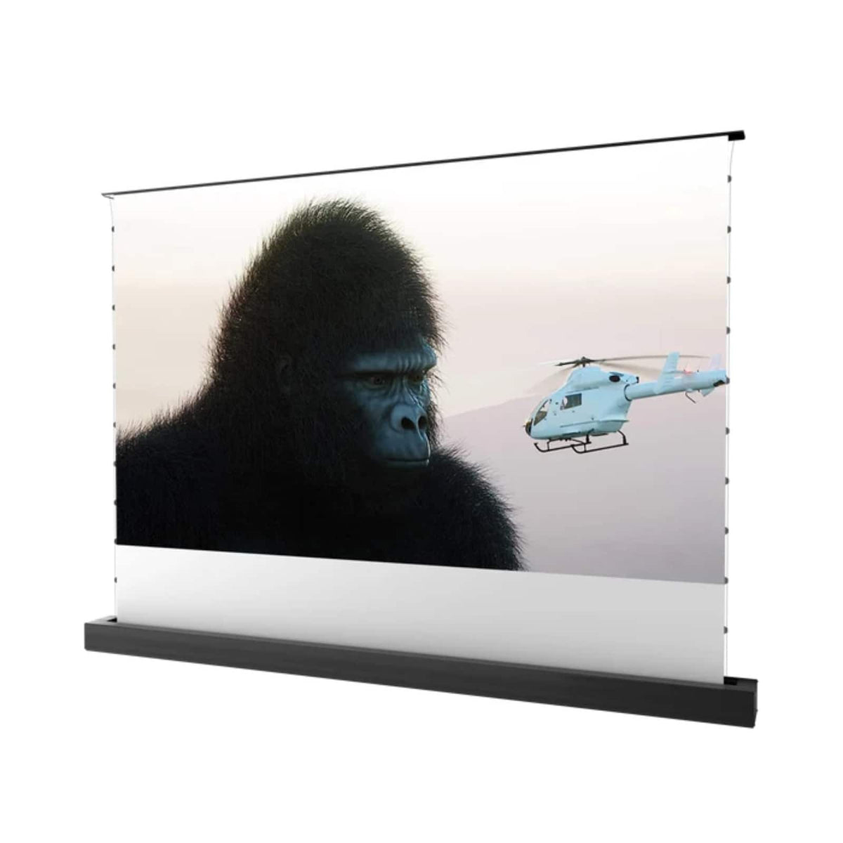 AWOL Vision - MW-F220 120" Motorized Floor Rising Matte Projector Screen ，4K/8K Ultra HD，Long/Short/Ultra-Short Throw Compatible - White