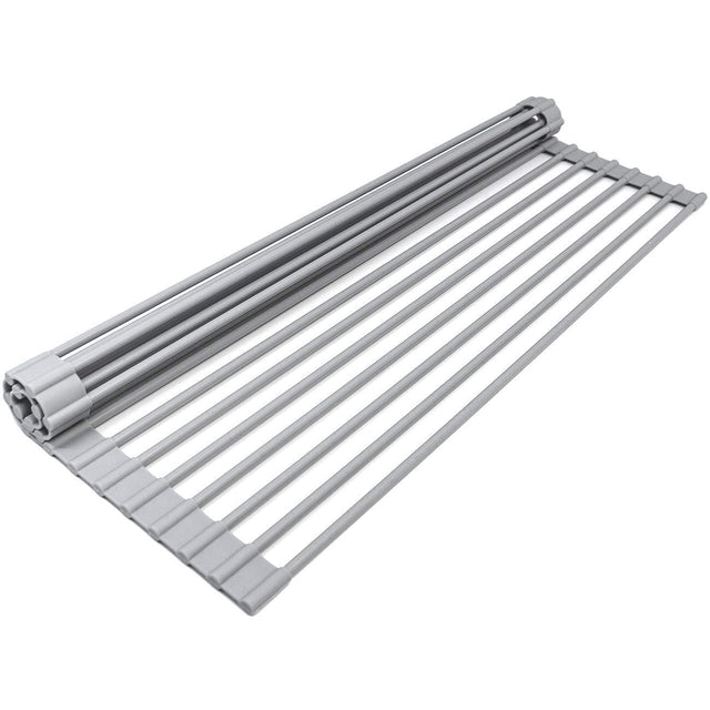 Front. Sorbus - Sorbus Roll-Up Dish Drying Rack, Over the Sink Dish Drainer, Multipurpose Drying Rack for Dishes, Fruits - Silver.