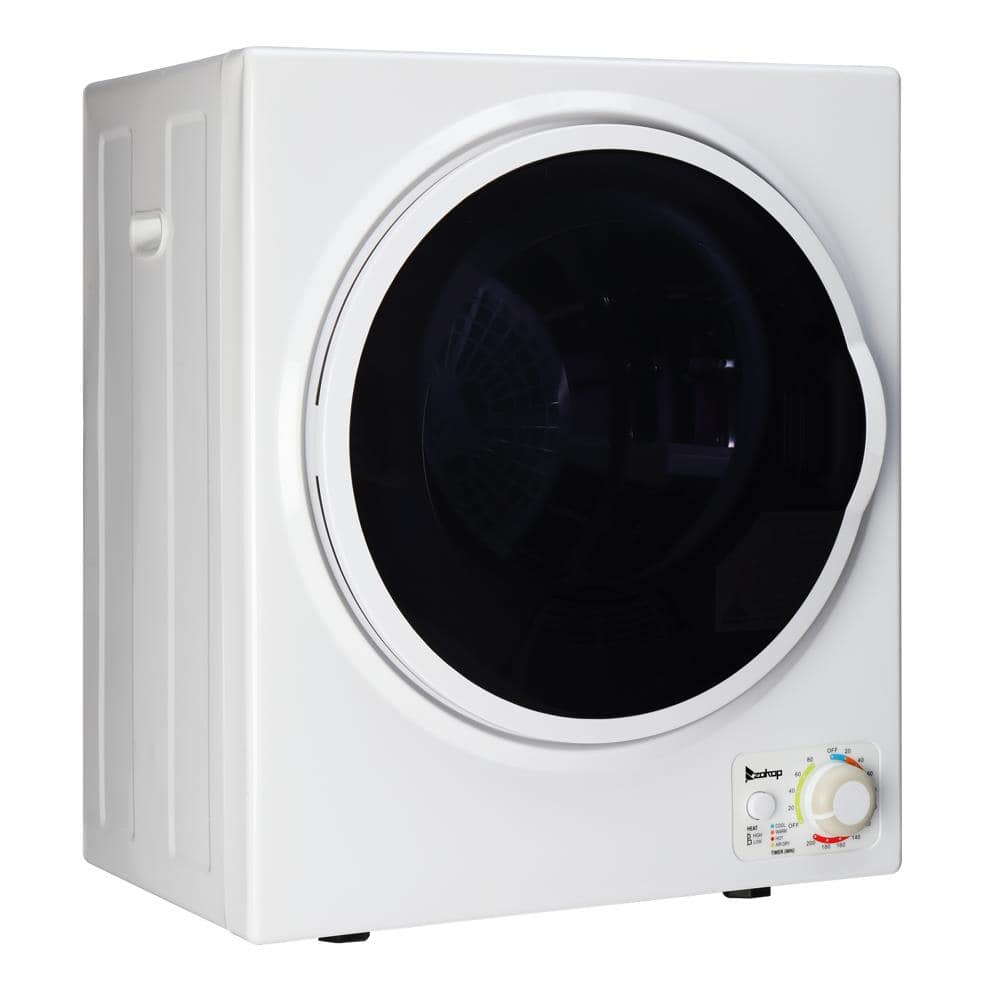 Winado - 1.5 Cu.Ft Portable Clothes Dryer, High End Laundry Front Load Tumble Dryer Machine Stainless Steel Tub & Simple Control - White