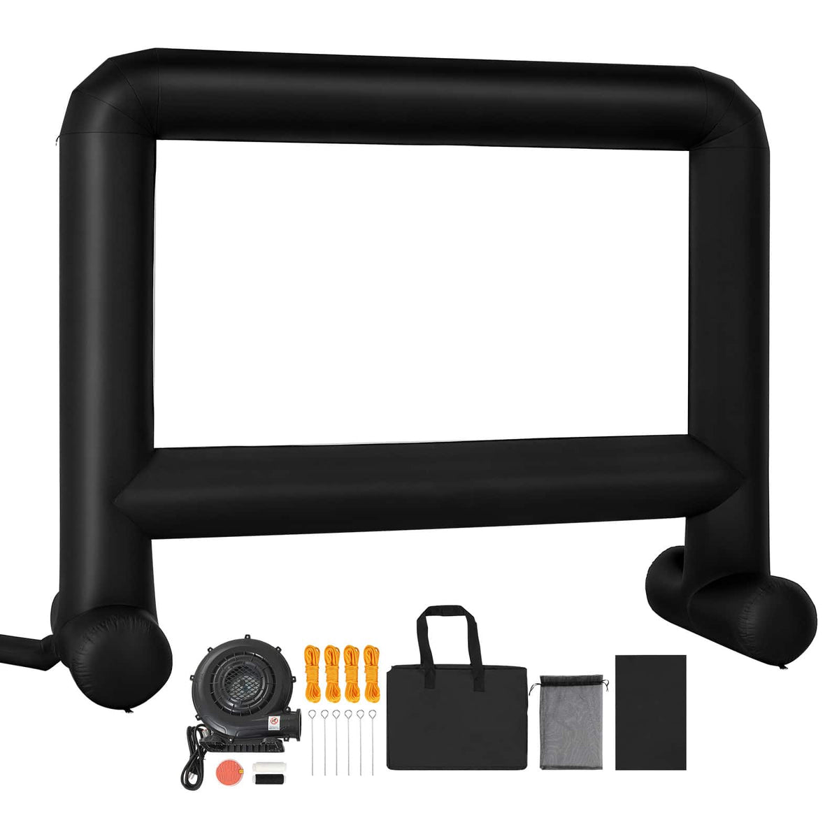 VEVOR - 16FT Inflatable Movie Screen, Inflatable Projector Screen with Portable Storage Bag - Black,White
