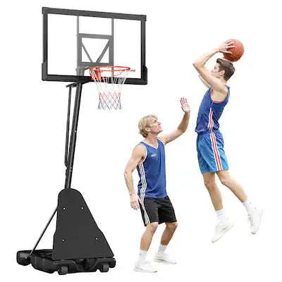 VEVOR - Portable Basketball Stand,10ft Height Adjustment Basketball Hoop & Goal,Basketballs Hoop Outdoor with 50in PC Backboard