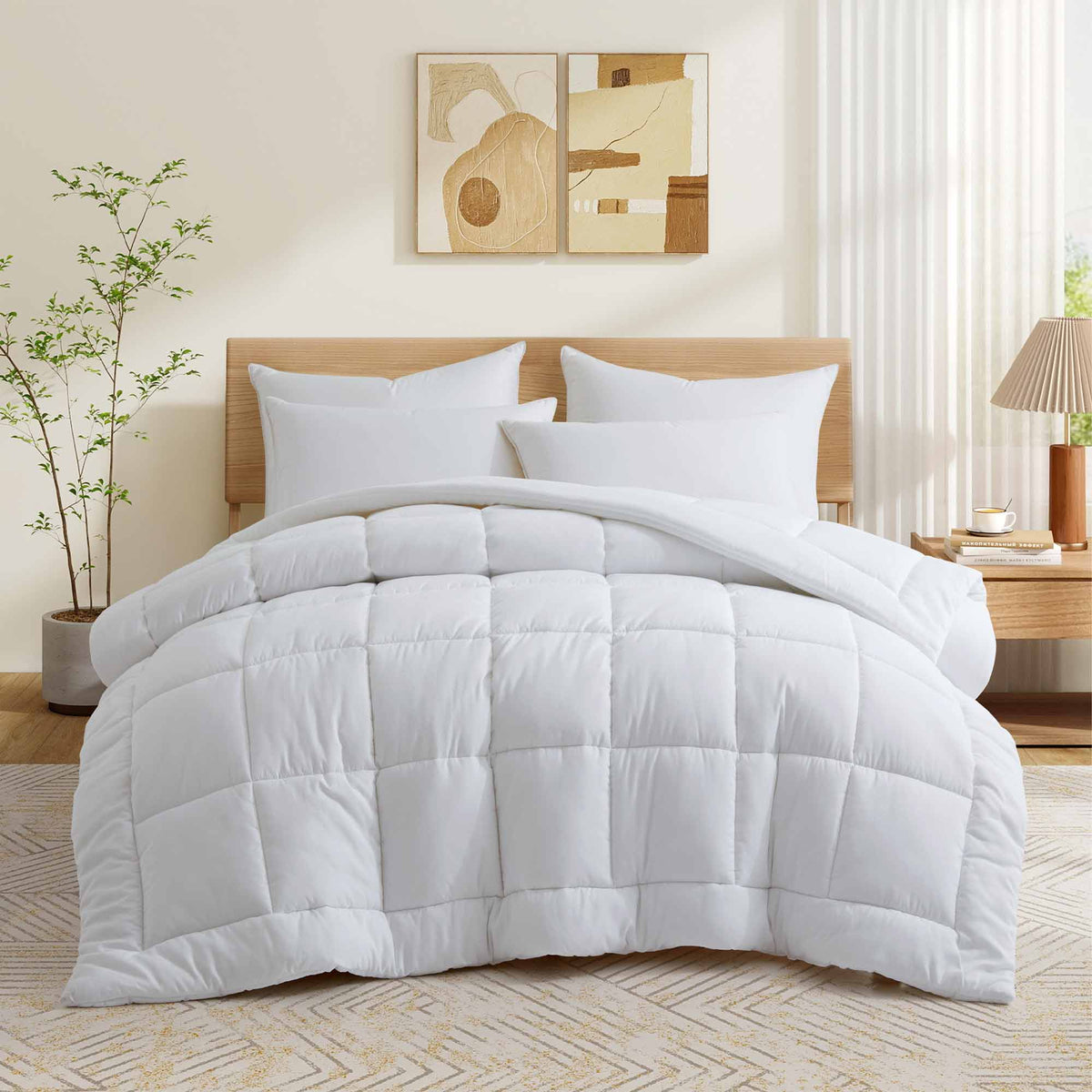 Peace Nest - Premium Down Alternative Comforter Insert, Queen - Heavyweight