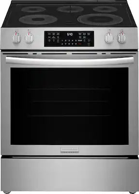 Frigidaire - Gallery 30 in. Wide 5 elements 5.3 Cu. Ft. Slide-In Electric Total Convection Range with Air Fry and Steam Clean