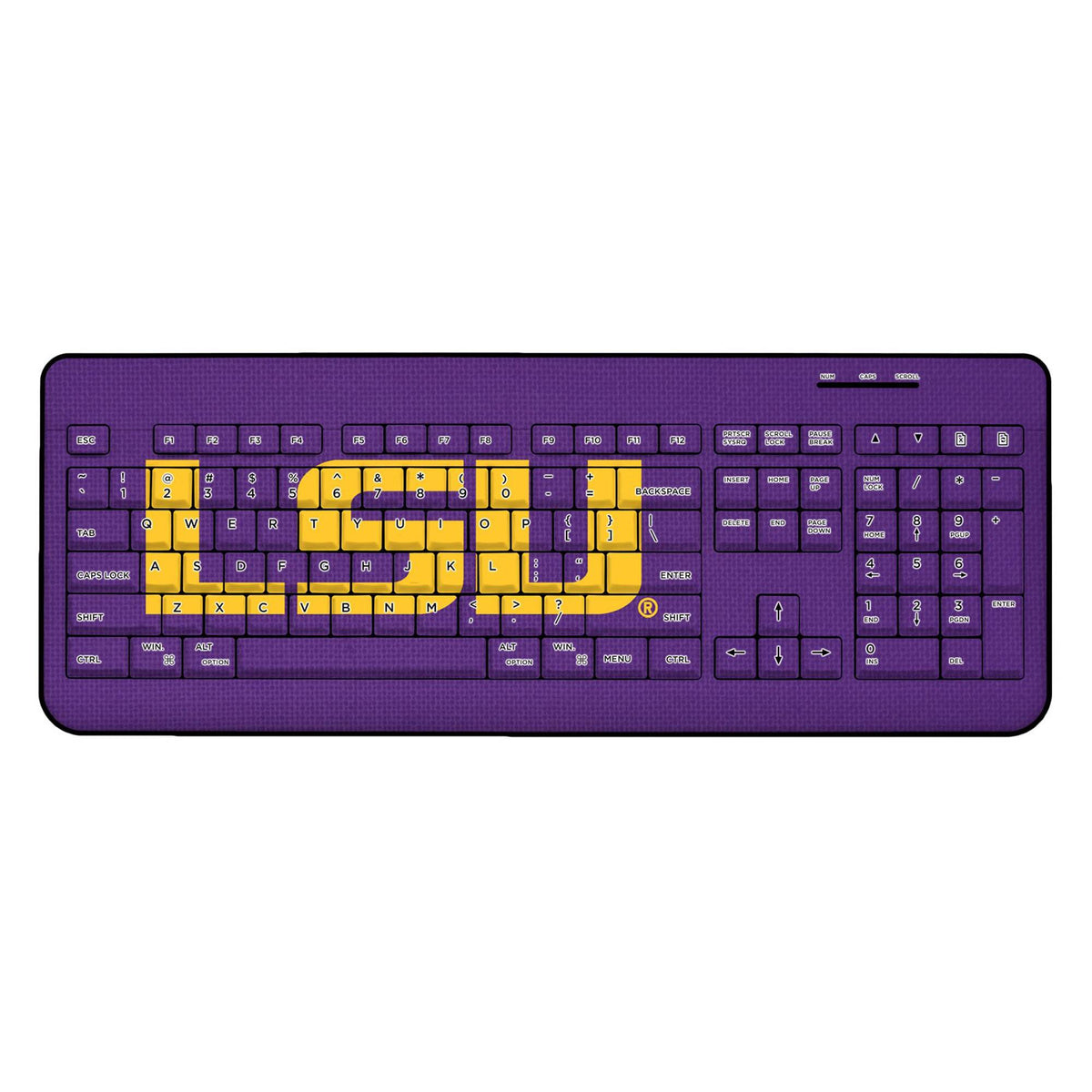 Keyscaper - LSU Tigers Solid Design Wireless Keyboard - Multicolor
