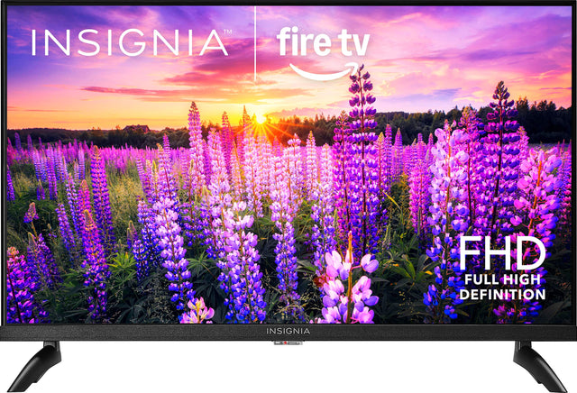 The text on the image reads "Insignia fire tv FHD full high definition."