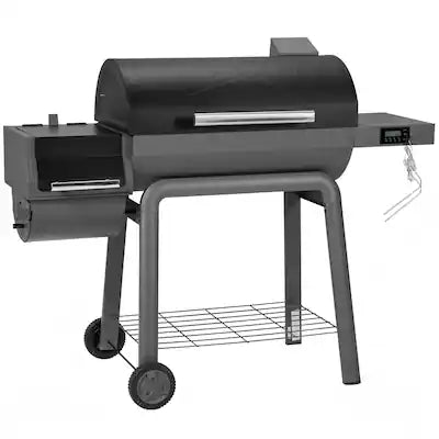 FEASTO - 30-Inch Heavy-Duty Charcoal Grill Offset Smoker 815 Sq.In. Digital Temp Control