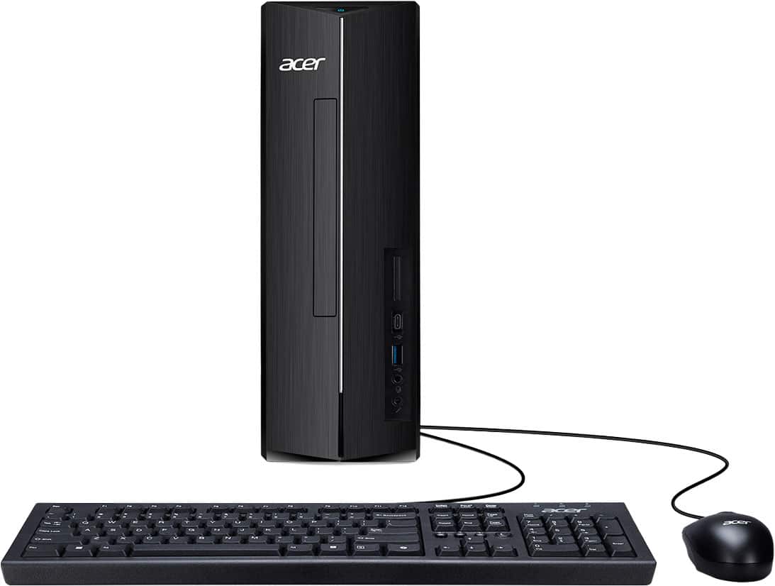 Acer - Aspire Desktop - AMD Ryzen 5 40 Processor 2025 - 8GB LPDDR5 Memory - 512GB Storage - Black