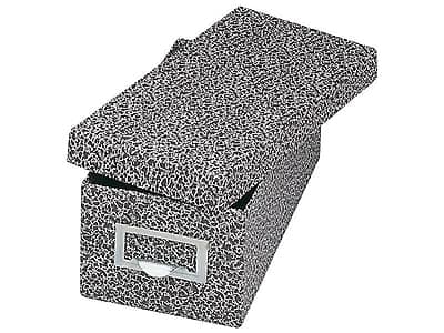 Front. Pendaflex - Index Card File Box Agate, 1000 Card Capacity - Black.