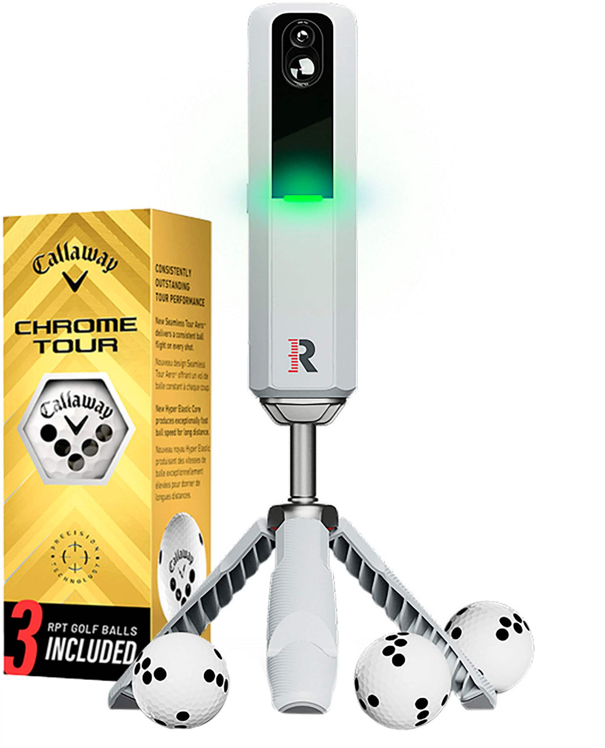 Rapsodo - MLM2PRO Golf Launch Monitor w/ Callaway Chrome Tour Golf Balls - Silver