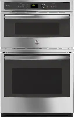 GE Profile - 27" Built-In Double Electric Convection Wall Oven with Built-In Microwave