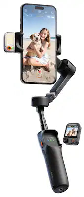 Hohem - iSteady V3 Ultra 3-Axis Gimbal Stabilizer for Smartphone w/ AI Tracking, Detachable Touch Remote, Tripod, & Light