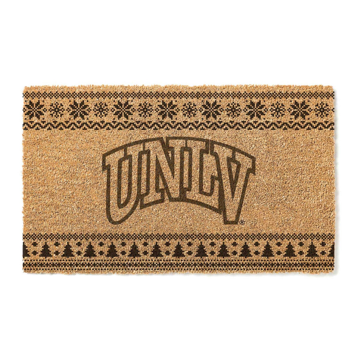 Jardine - UNLV Rebels 18" x 30" Holiday Coir Doormat - Brown
