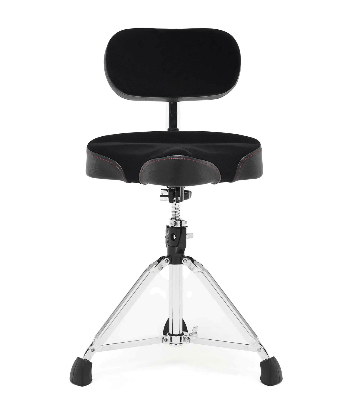 Gibraltar Hardware - Drum Throne with Adjustable Height Motorcycle Seat & Backrest, Double-Braced Drum Stool